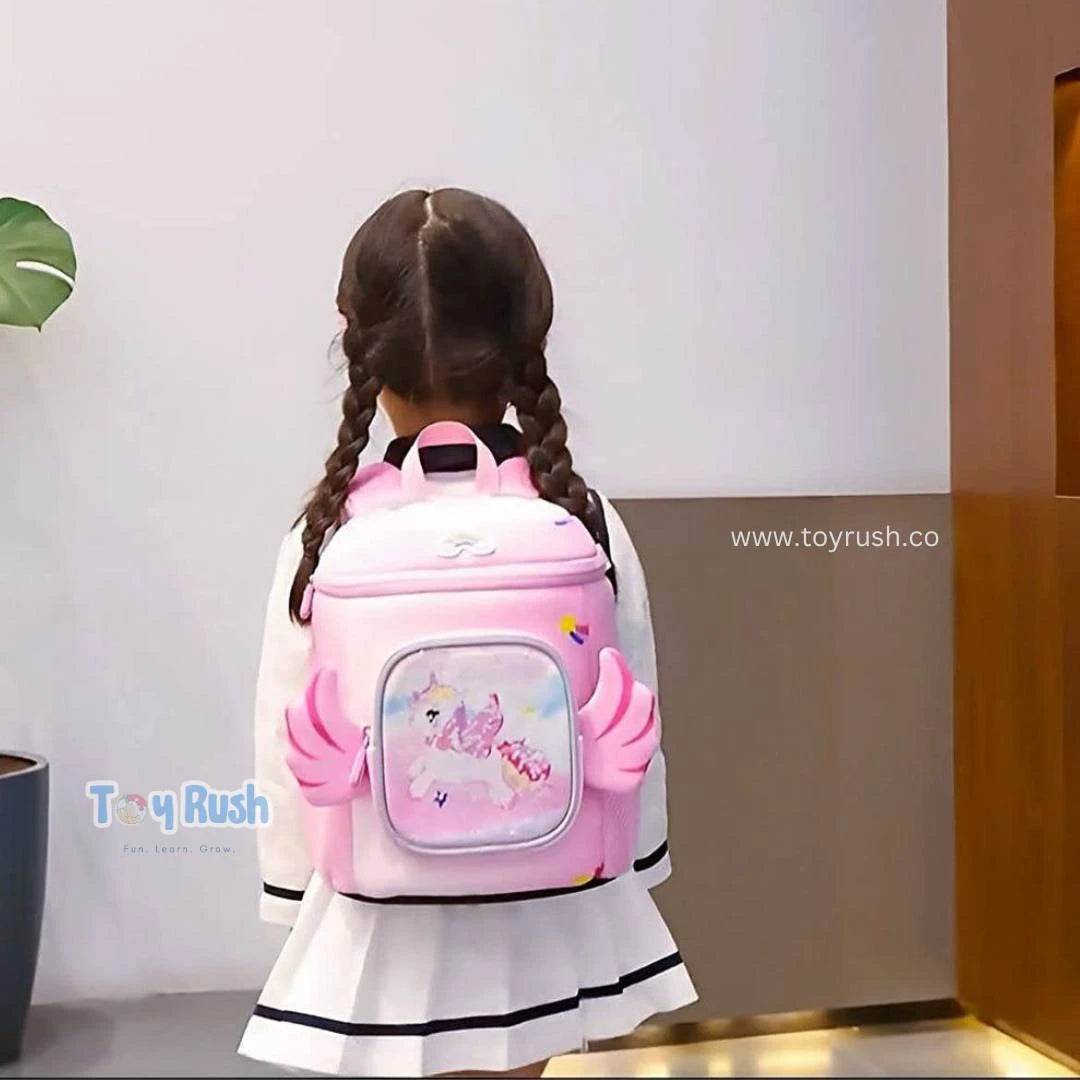 3D Unicorn Glitter Large Capacity School Backpack - Toy Rush