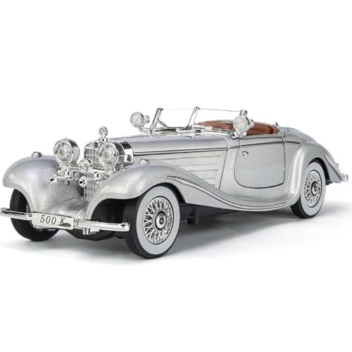 1:24 Scale Mercedes-Benz 500K Diecast Model Car – Collector’s Luxury Edition with Functional Features & Working Lights | Pull Back (Assorted Colors)