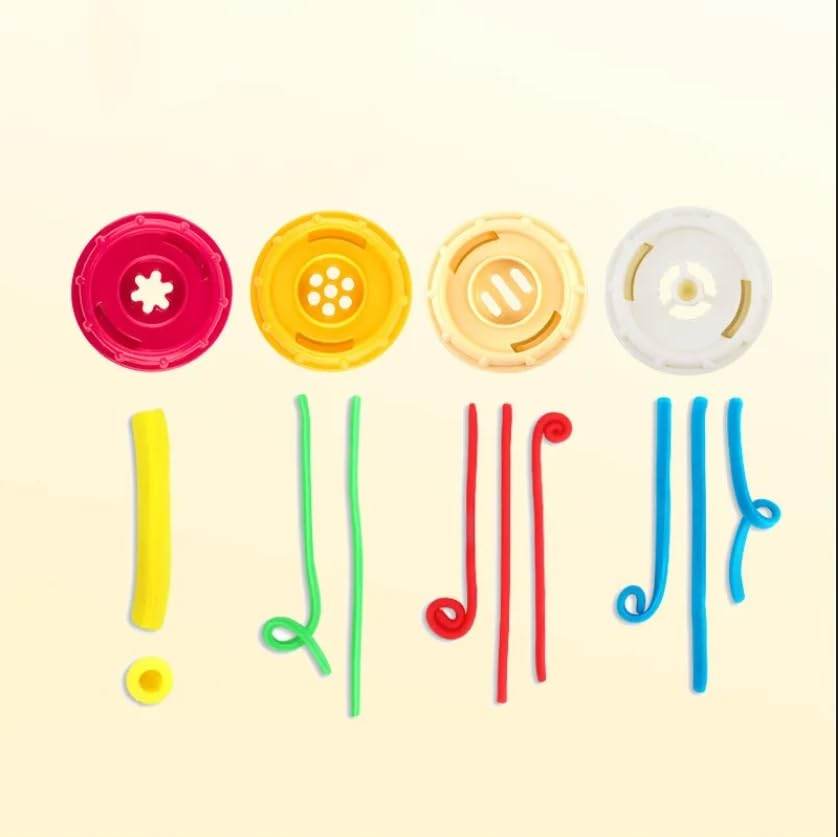 DIY Pretend Play Clay Dough Set, Noodle & Pasta Machine (23 Pcs) - Toy Rush