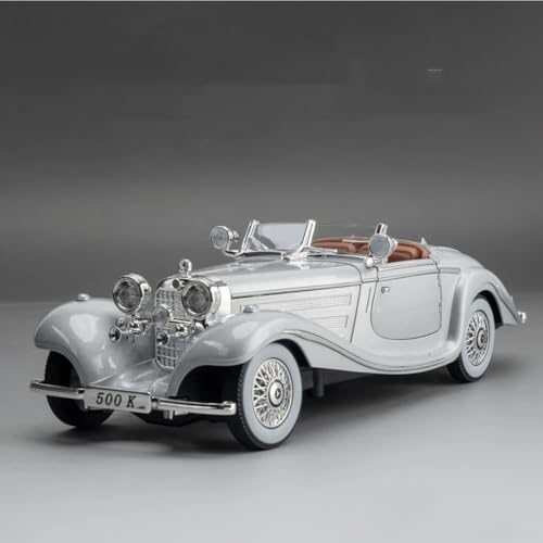 1:24 Scale Mercedes-Benz 500K Diecast Model Car – Collector’s Luxury Edition with Functional Features & Working Lights | Pull Back (Assorted Colors)