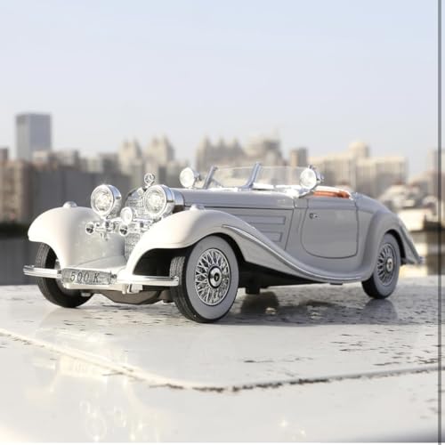 1:24 Scale Mercedes-Benz 500K Diecast Model Car – Collector’s Luxury Edition with Functional Features & Working Lights | Pull Back (Assorted Colors)
