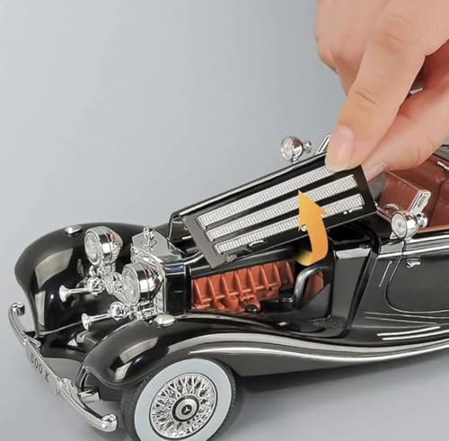 1:24 Scale Mercedes-Benz 500K Diecast Model Car – Collector’s Luxury Edition with Functional Features & Working Lights | Pull Back (Assorted Colors)