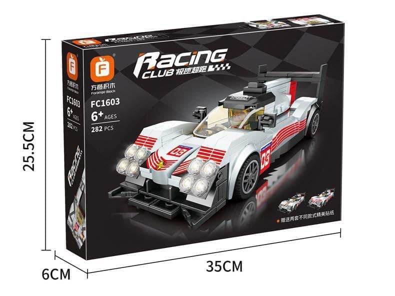 F1 Racing Model Car Building Blocks Set, Educational Stem Building Toys 282PCS - Toy Rush