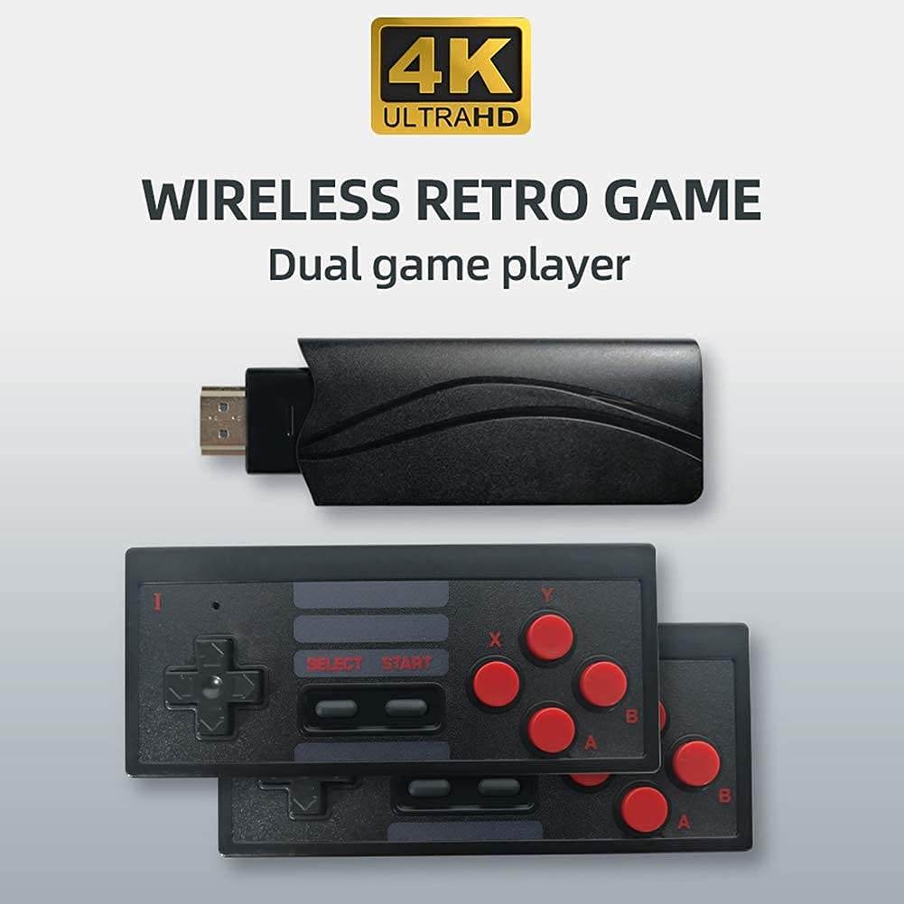 Plug And Play Wireless Hd 1080P TV Video Game For Kids (8 Bit Retro Built-In Games) For Up To 2 Players - Toy Rush