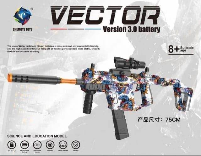 Vector Gel Blaster Gun | Velocity Airsoft Automatic Gun With Water Blasters - Toy Rush