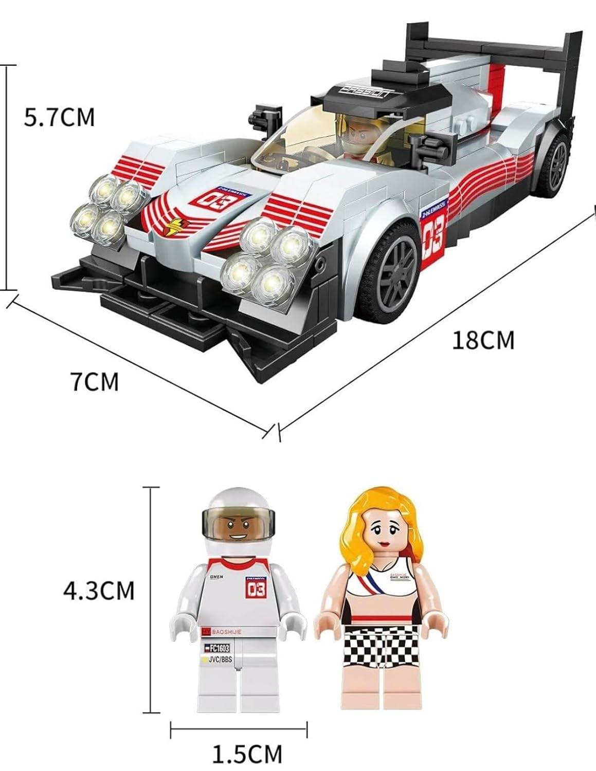 F1 Racing Model Car Building Blocks Set, Educational Stem Building Toys 282PCS - Toy Rush