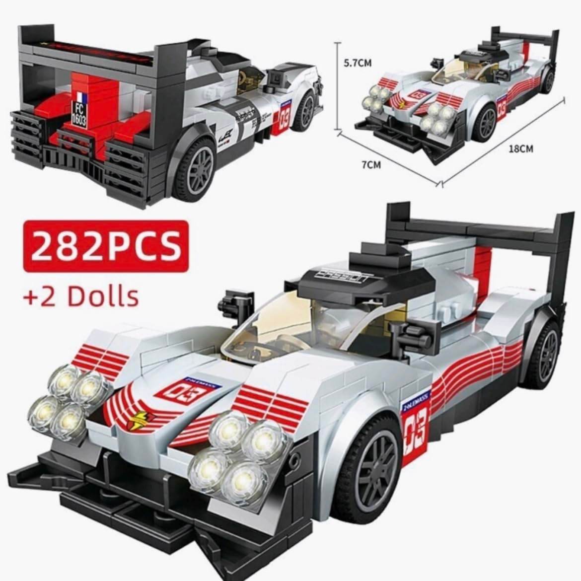 F1 Racing Model Car Building Blocks Set, Educational Stem Building Toys 282PCS - Toy Rush