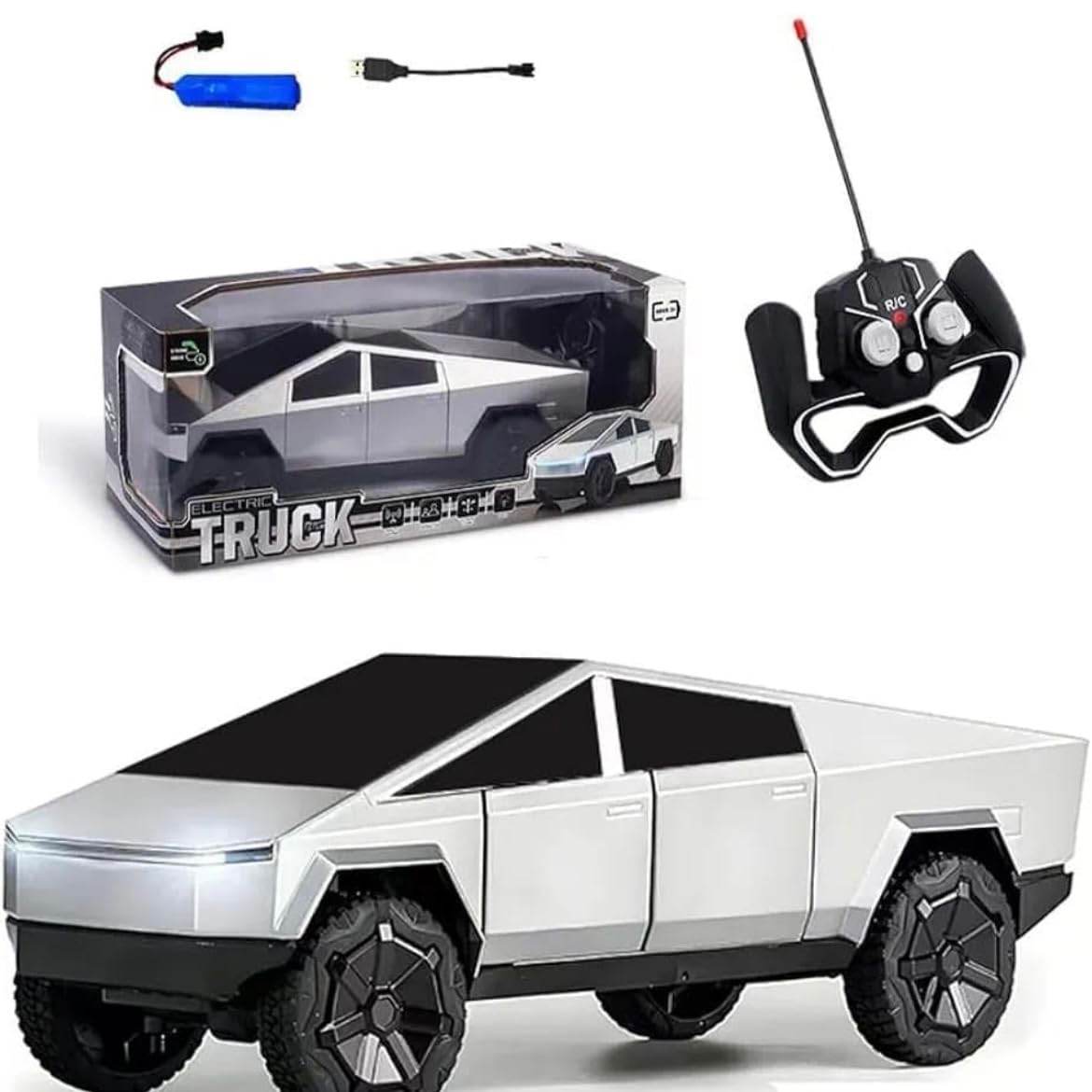 Tesla Cybertruck High Speed RC with Dual Motor 2.4GHz with Light Effects (1:14 Rc Car) - Toy Rush