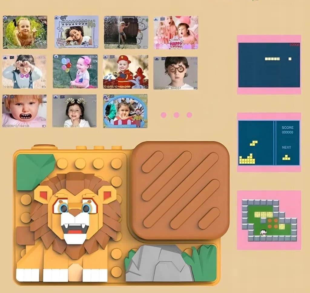 Kids Lego Theme Camera for Girls & Boys 48MP HD Digital Video Camera, Birthday Gifts for 4-10 Years Old Children - Toy Rush