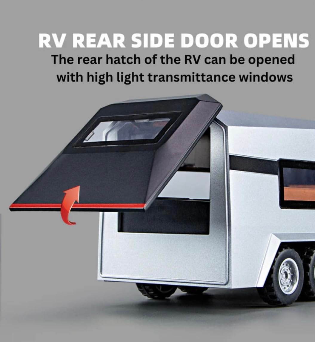 Mercedes-Benz G Wagon with Pick-UP Trailer 1:32 DIECAST Metal Pullback Toy CAR with OPENABLE Doors & Light, Music - Toy Rush