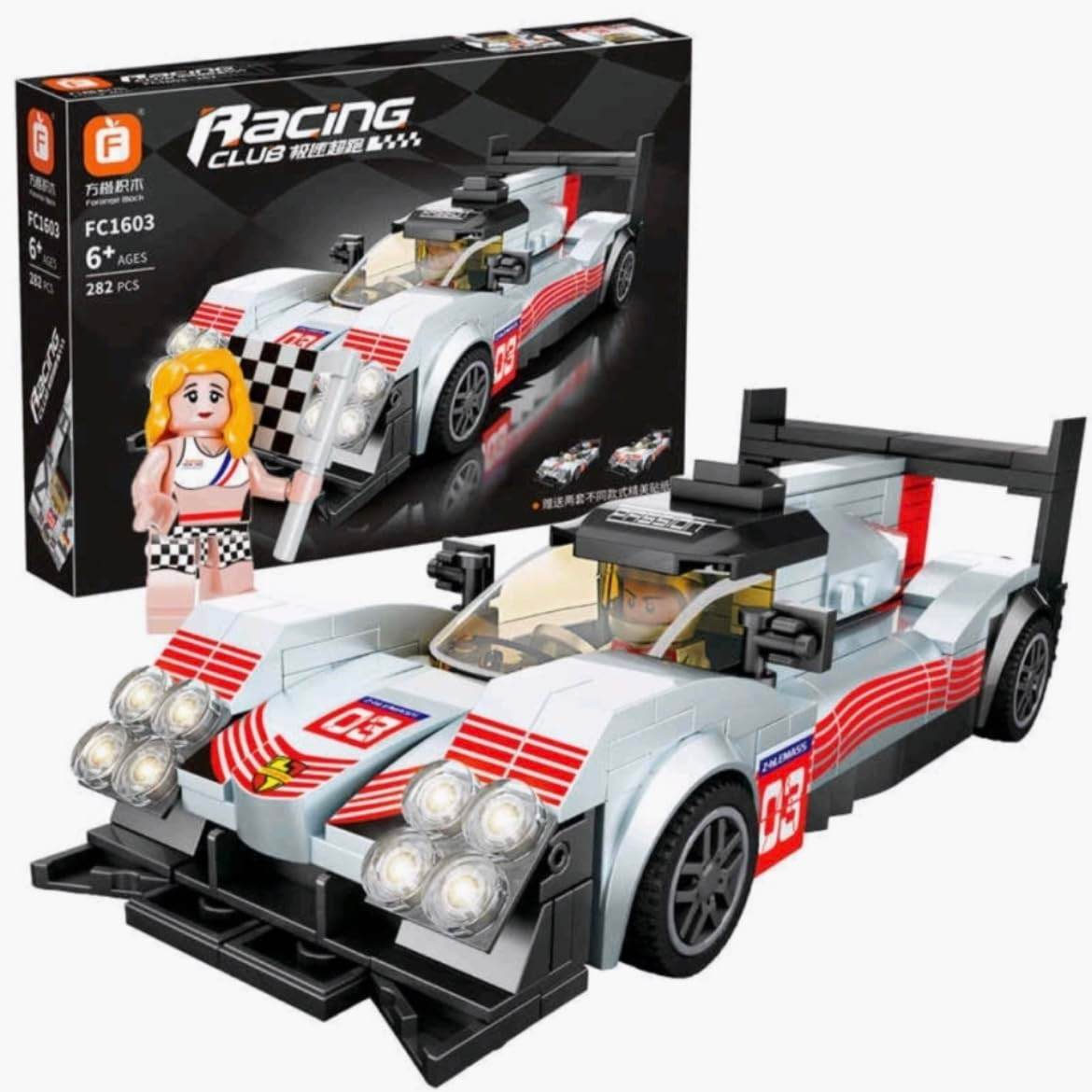 F1 Racing Model Car Building Blocks Set, Educational Stem Building Toys 282PCS - Toy Rush