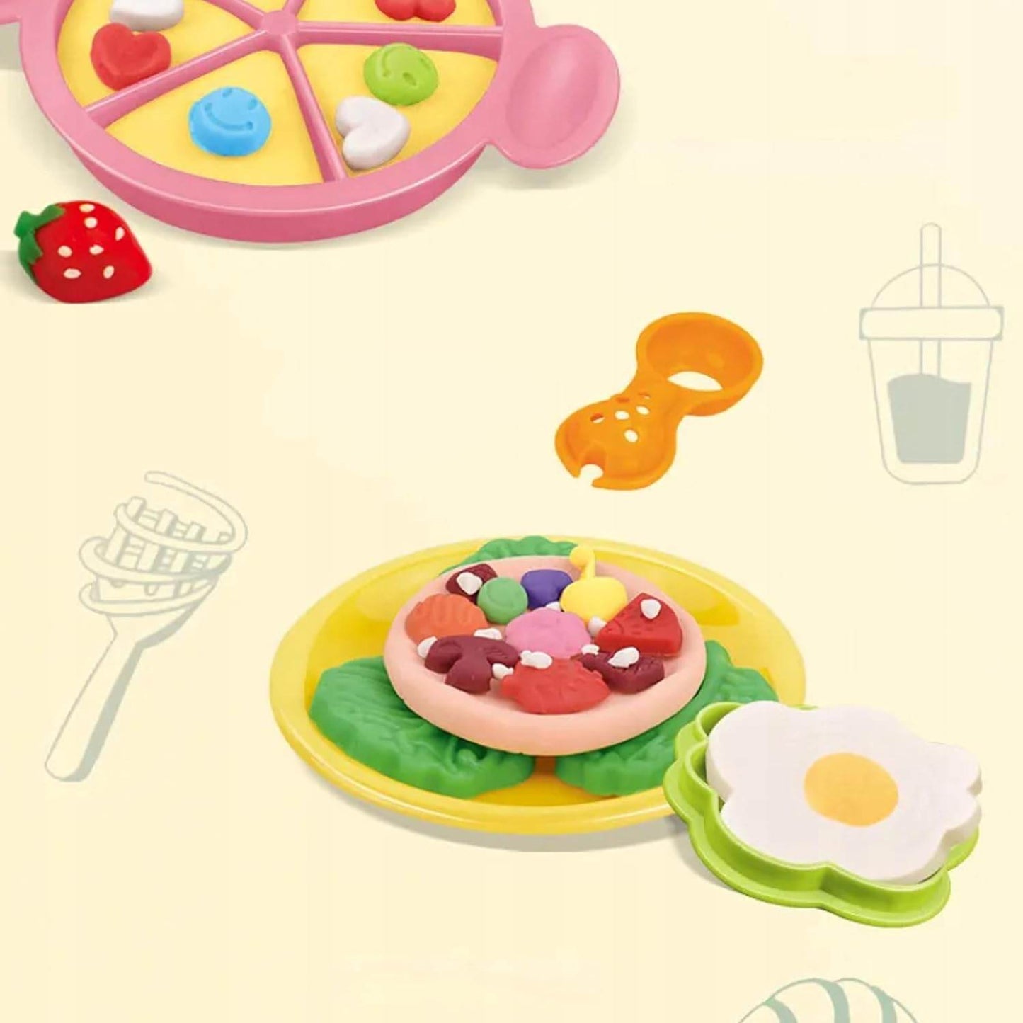 DIY Clay Dough Bread Maker 2 in 1 Pretend Play Toaster Baking Set (29 Pcs) - Toy Rush