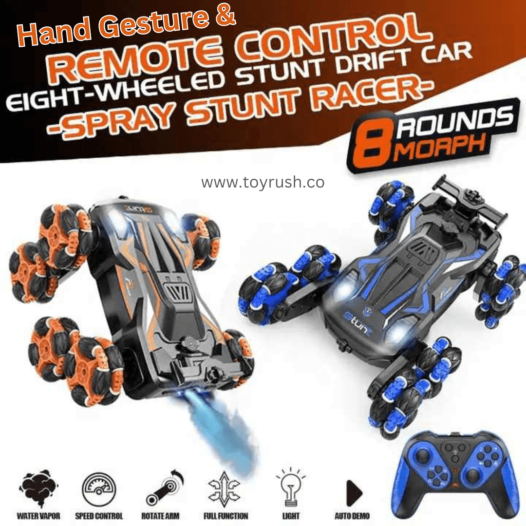 8 Wheel Drift Stunt Car with Hand Gesture and Remote Control - Toy Rush