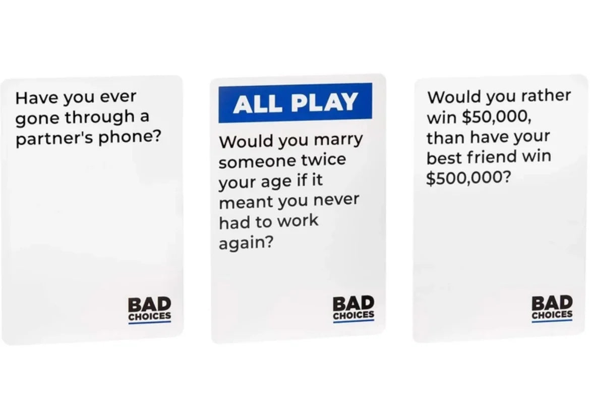 Bad Choices – The Hilarious “Have You Ever?” Party Game for Adults