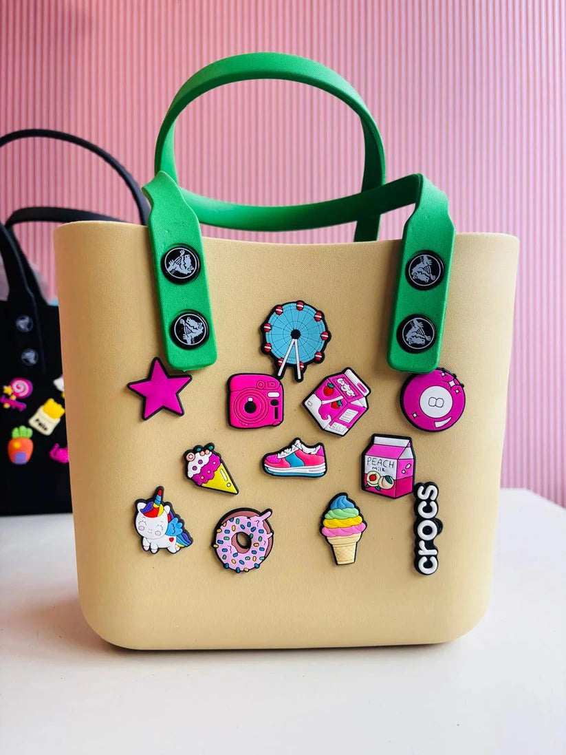 Crocs Medium Beach Bag | Lightweight Waterproof EVA Tote for Travel, Shopping & Daily Use