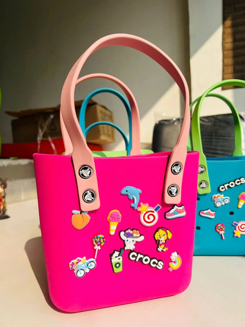Crocs Medium Beach Bag | Lightweight Waterproof EVA Tote for Travel, Shopping & Daily Use