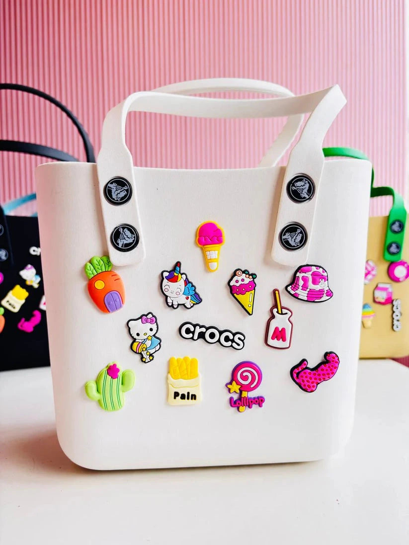 Crocs Medium Beach Bag | Lightweight Waterproof EVA Tote for Travel, Shopping & Daily Use