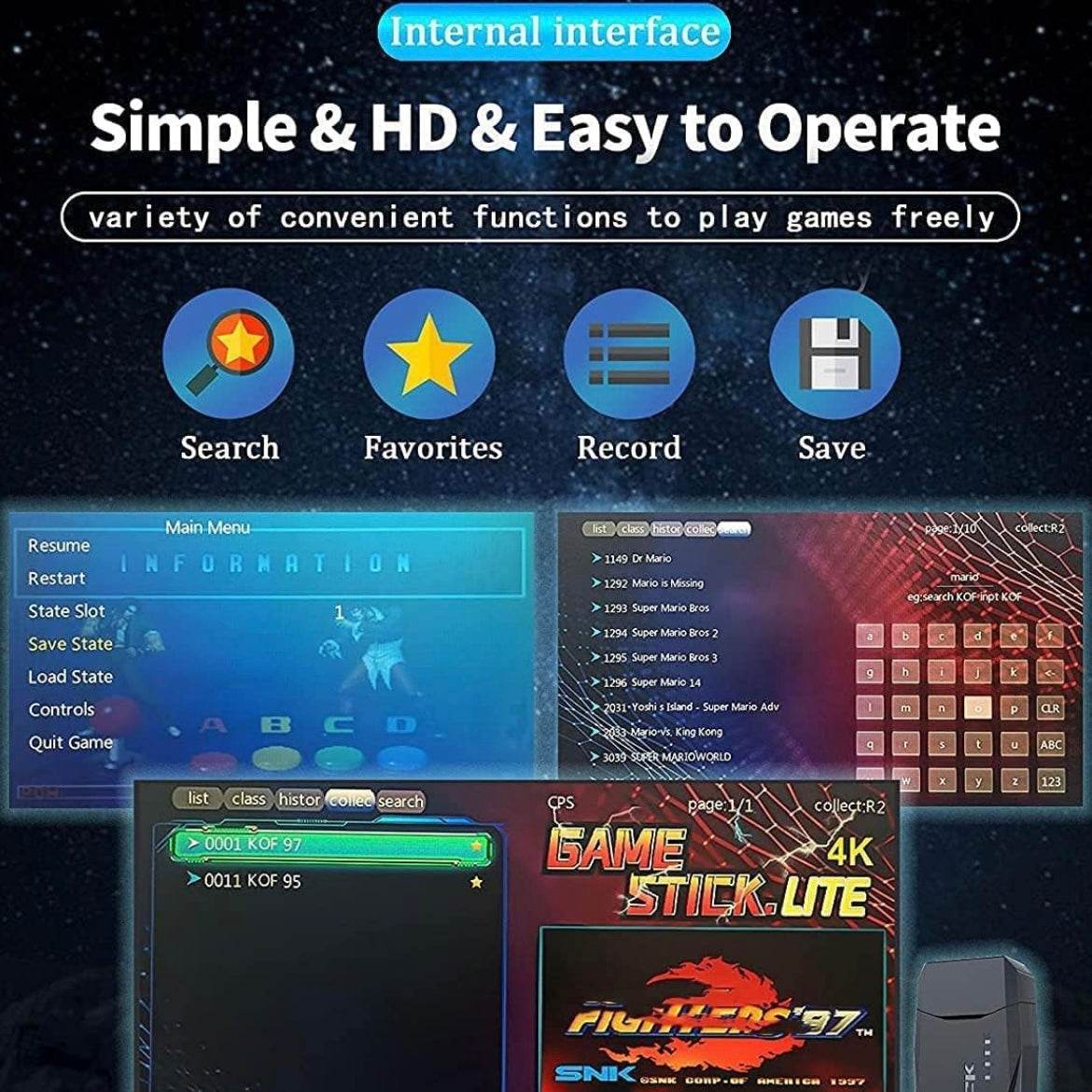 Wireless Video Game for Tv Gaming Built-in Classic Retro Games | 2.4G Wireless Controllers - Toy Rush