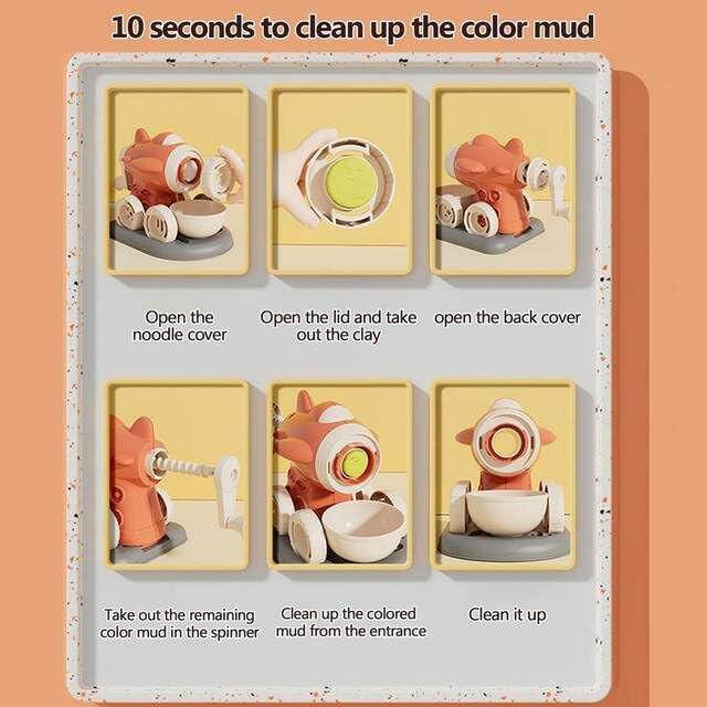 Dining Car Colored Clay Machine | Kitchen Pretend Play Set - Toy Rush