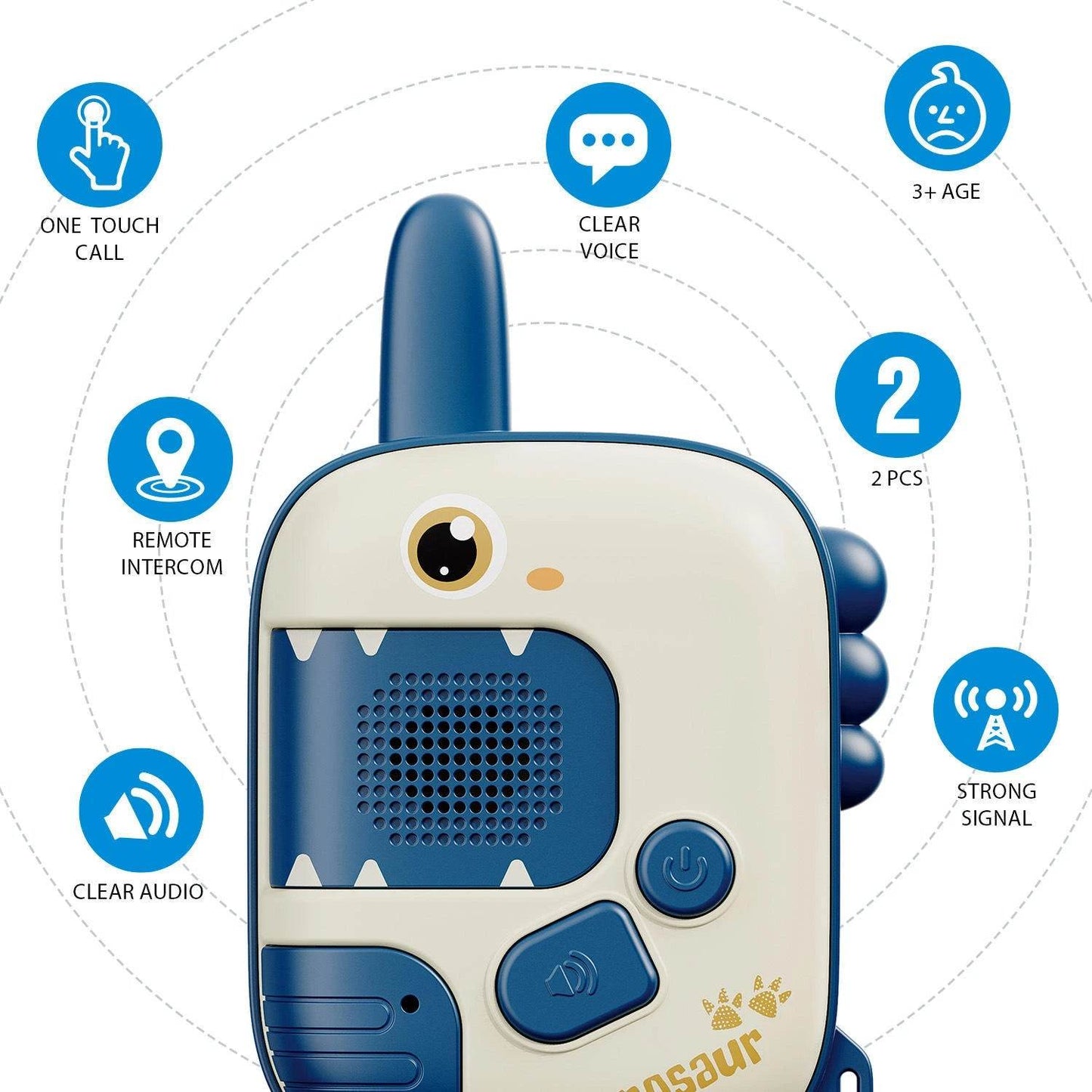 Walkie Talkie for Kids | Wireless, Interactive Design with upto 1000 feet long range - Toy Rush