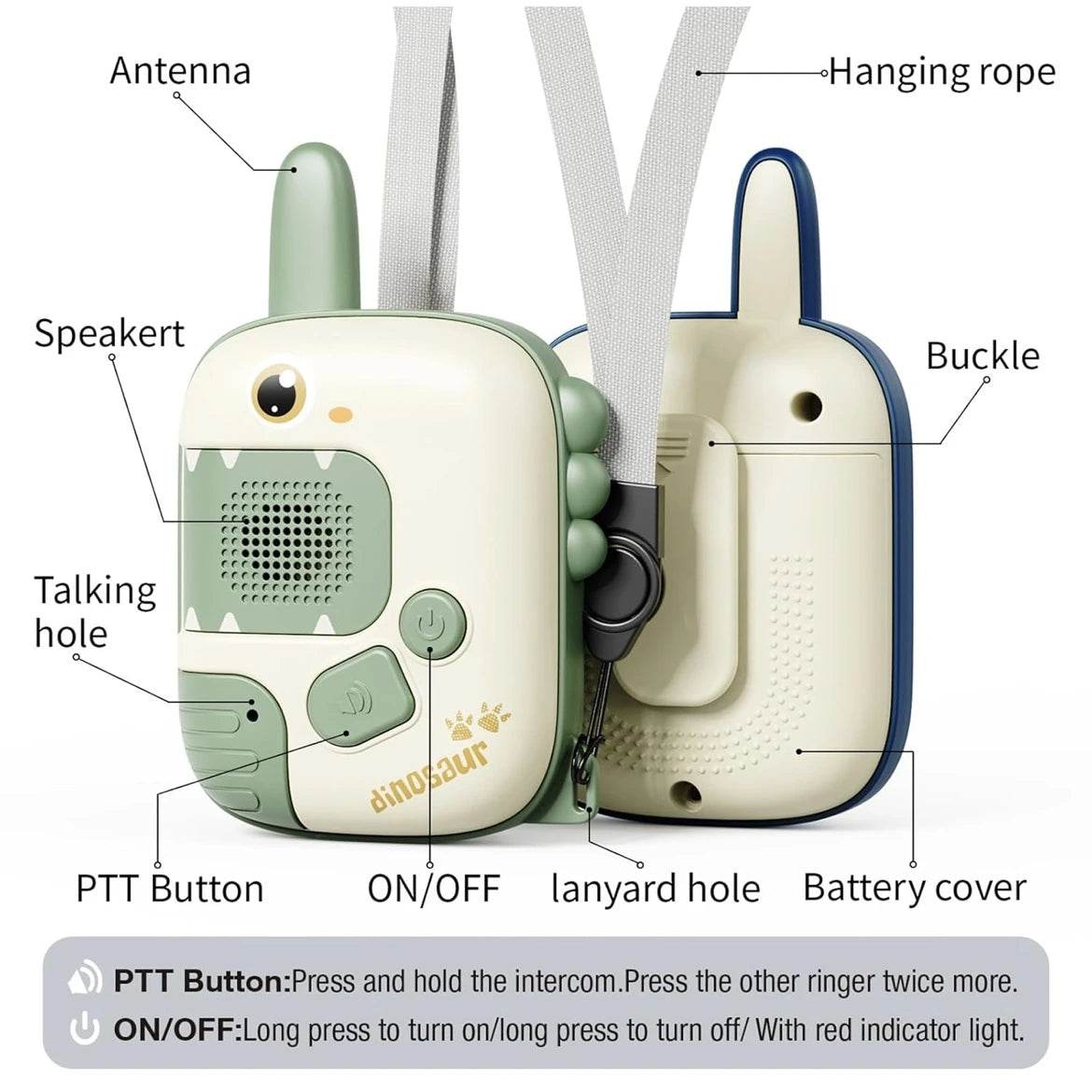 Walkie Talkie for Kids | Wireless, Interactive Design with upto 1000 feet long range - Toy Rush
