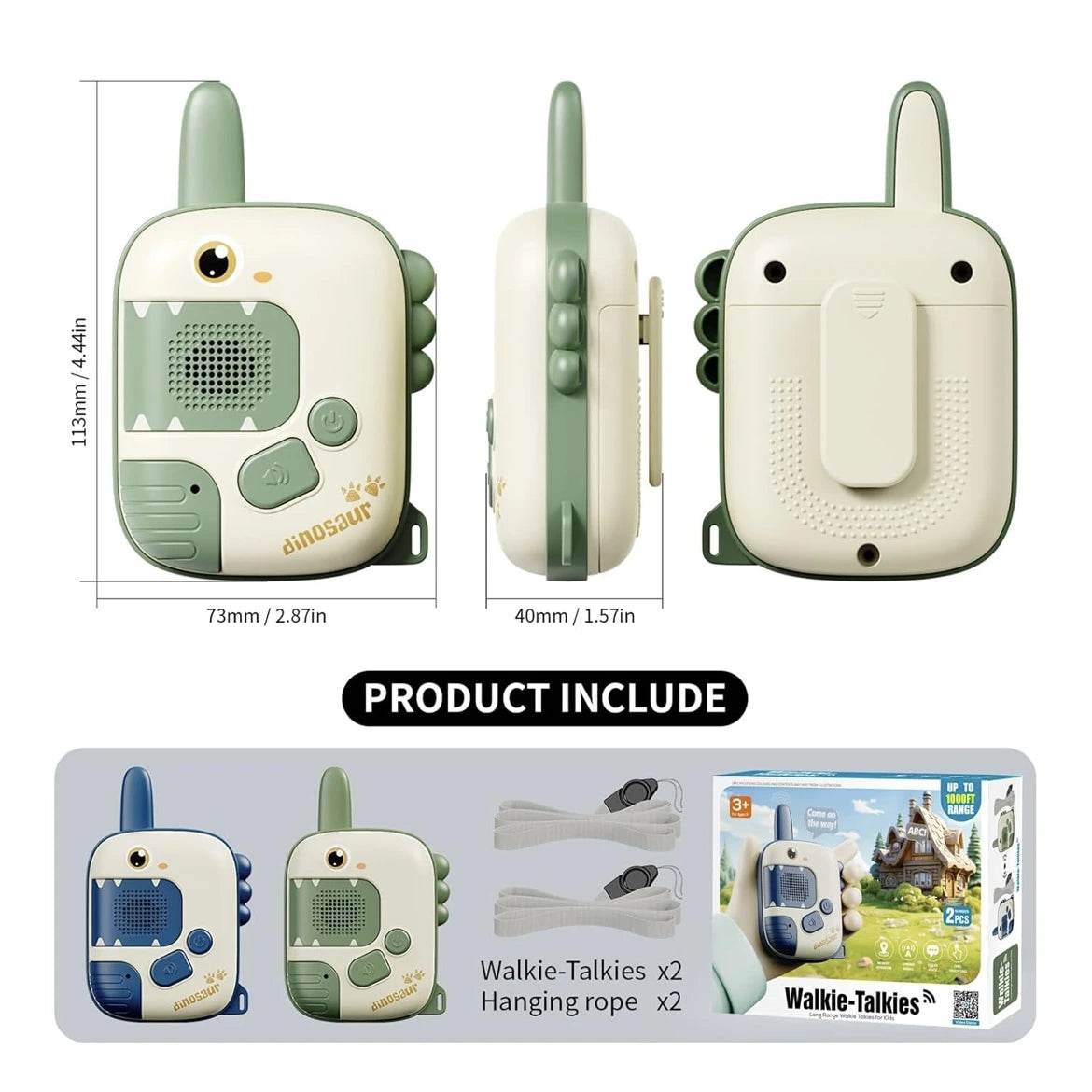 Walkie Talkie for Kids | Wireless, Interactive Design with upto 1000 feet long range - Toy Rush