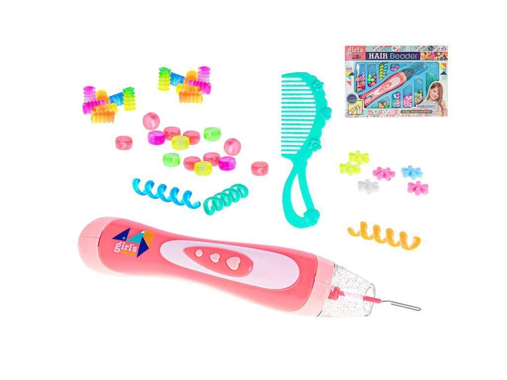 Hair Beader Styling Set – DIY Hair Beads Kit with Colorful Accessories for Girls