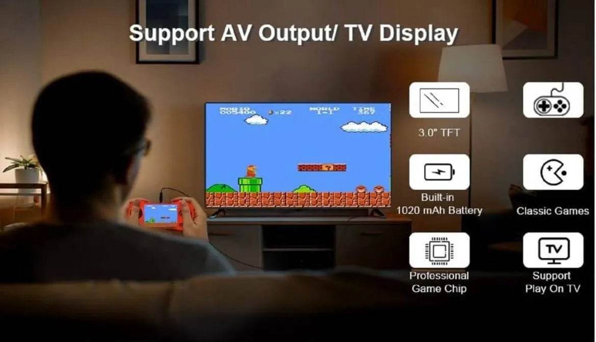 Handheld Video Game Car Console (620 Retro Games) - Toy Rush
