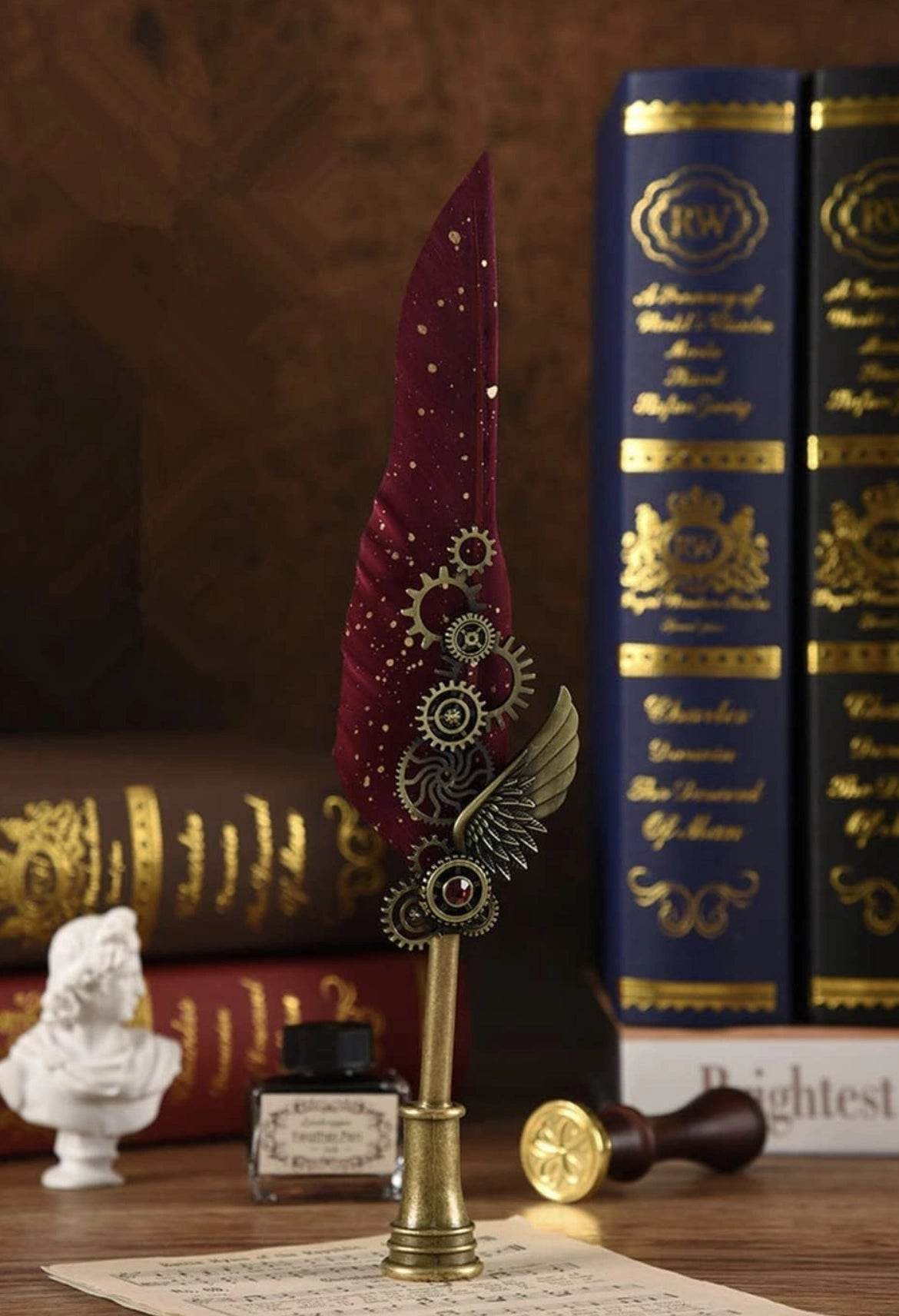 Quill Pen Set, Antique Calligraphy Feather Pen Set | Premium Gift Box - Toy Rush