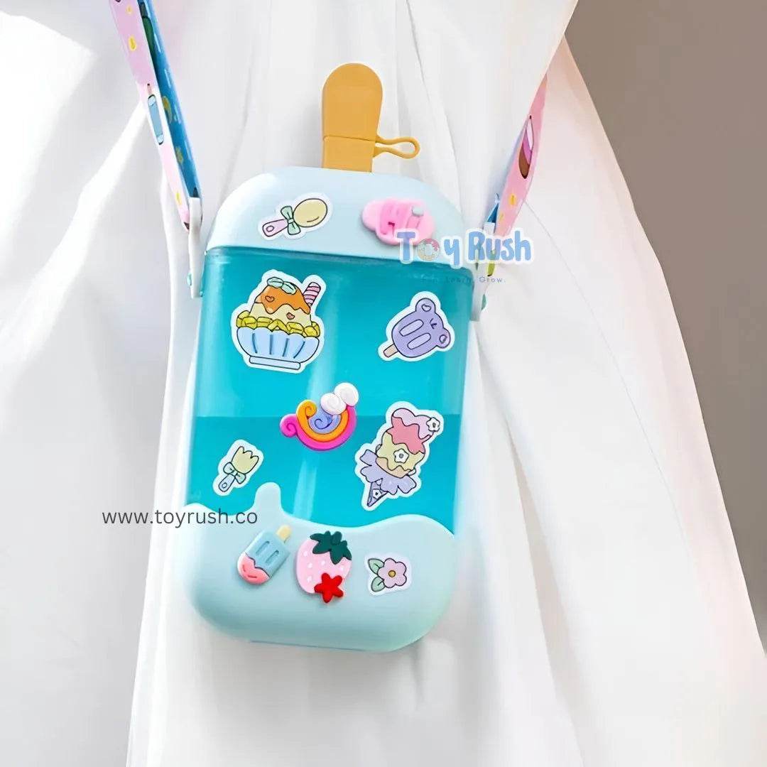 Ice cream shaped cute bottle with stickers(400ml) - Toy Rush