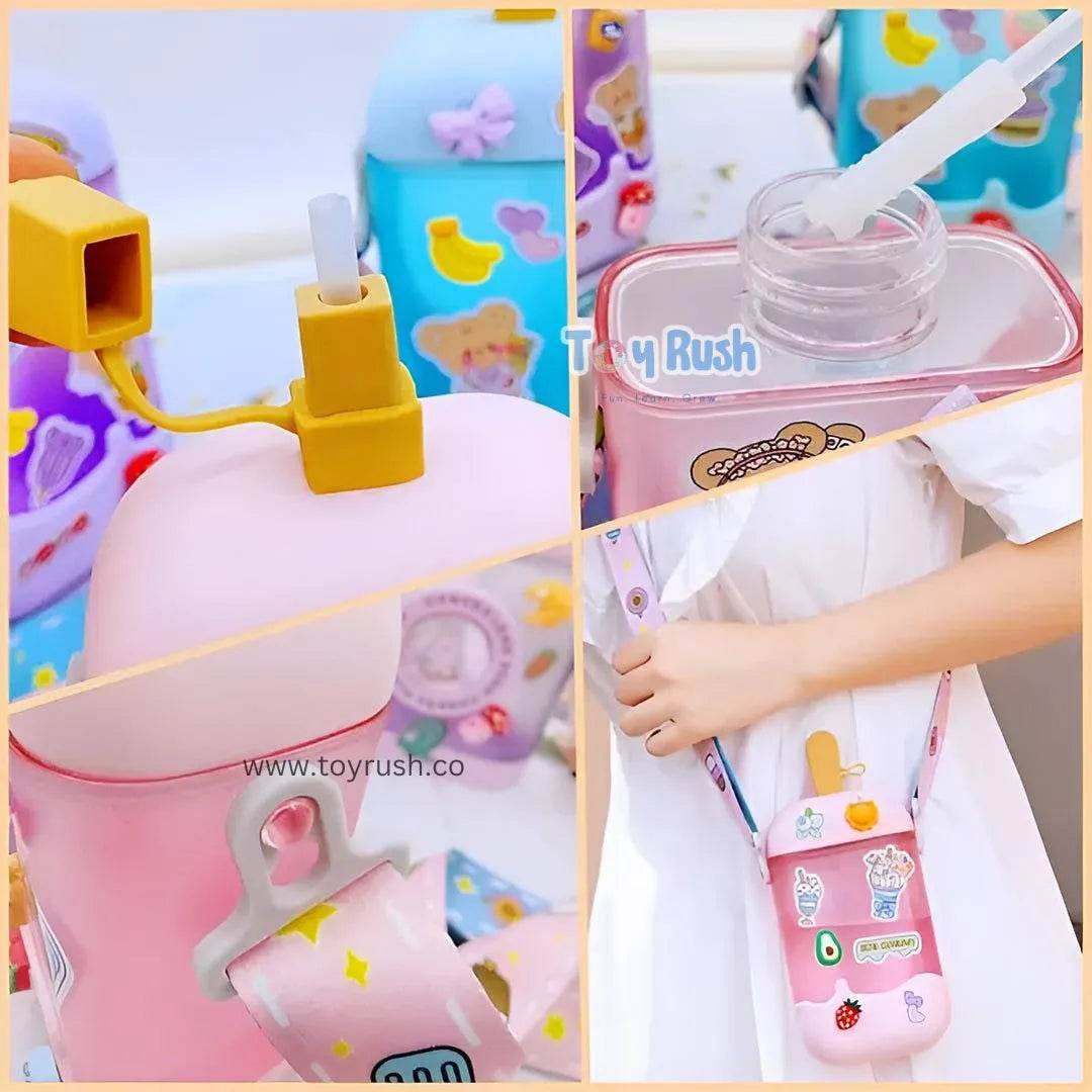 Ice cream shaped cute bottle with stickers(400ml) - Toy Rush