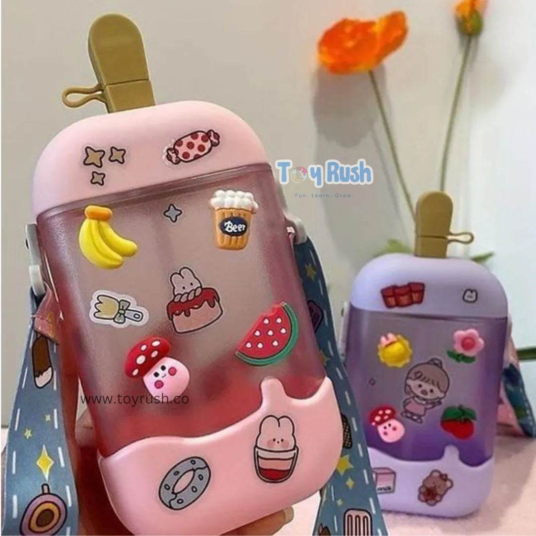 Ice cream shaped cute bottle with stickers(400ml) - Toy Rush