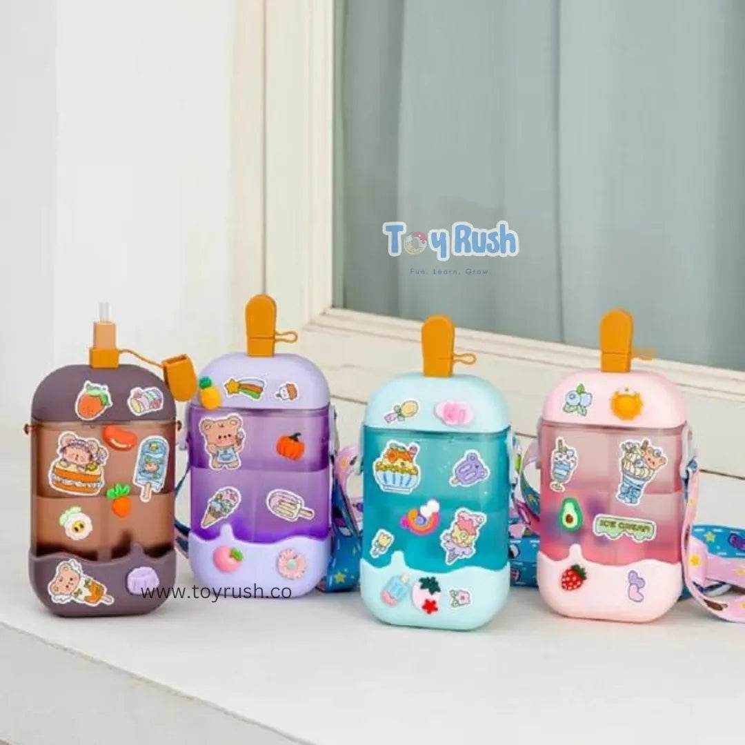 Ice cream shaped cute bottle with stickers(400ml) - Toy Rush
