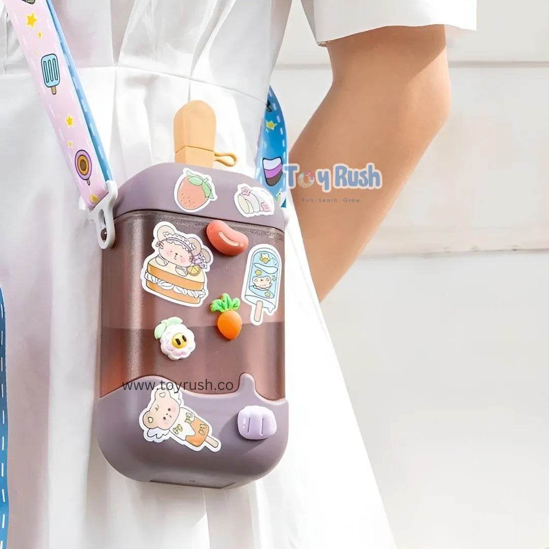 Ice cream shaped cute bottle with stickers(400ml) - Toy Rush