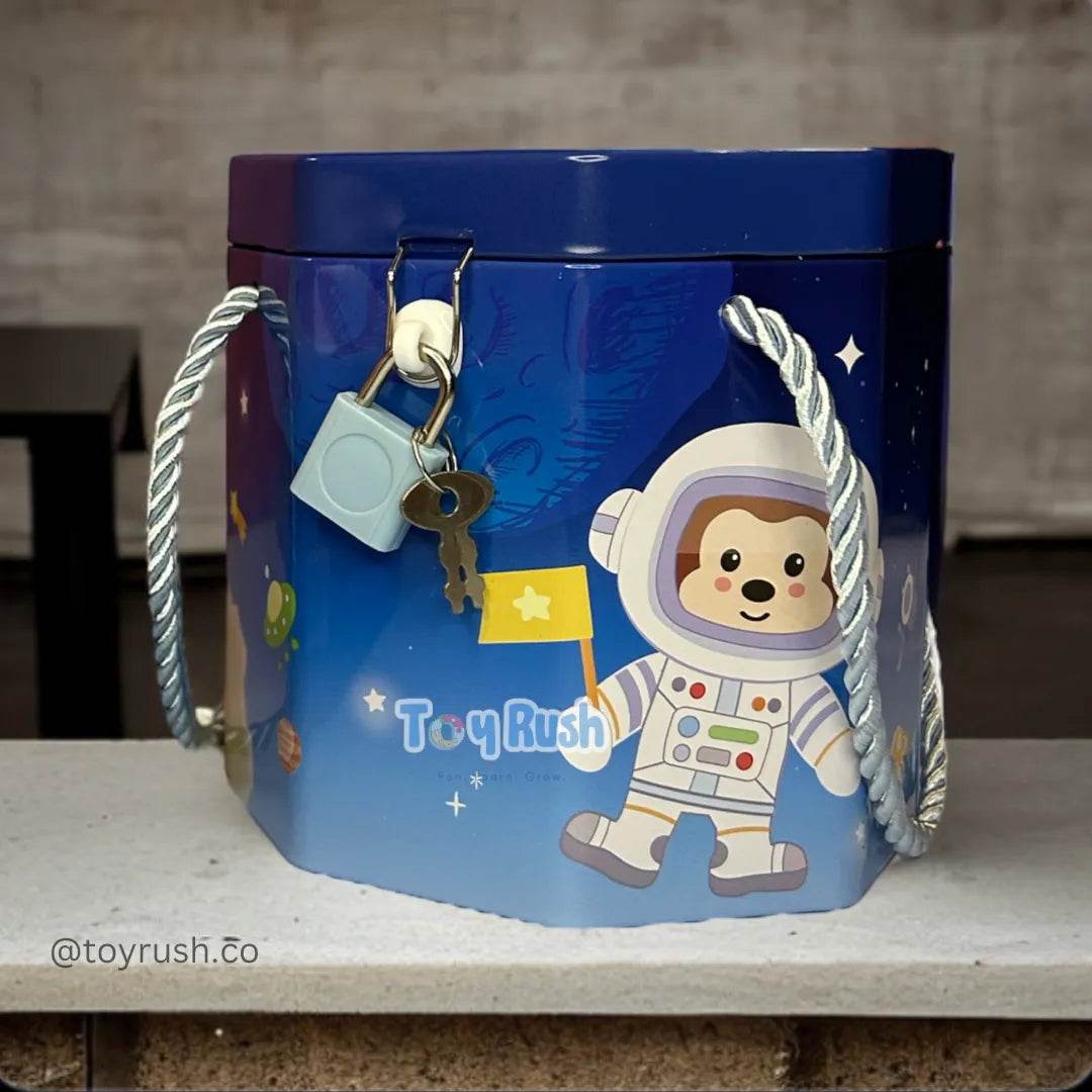 Lock and Key Fancy Kids Piggy Bank - Toy Rush