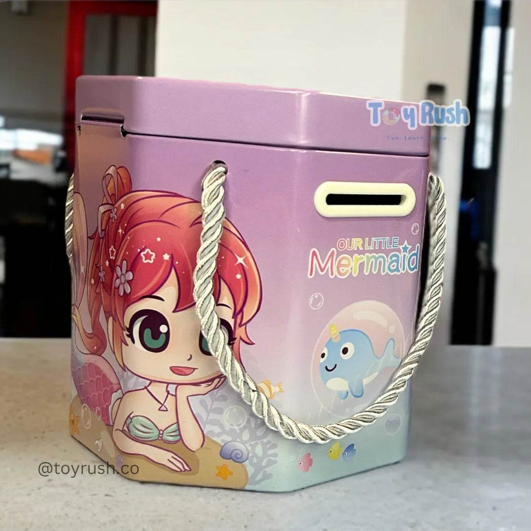 Lock and Key Fancy Kids Piggy Bank - Toy Rush