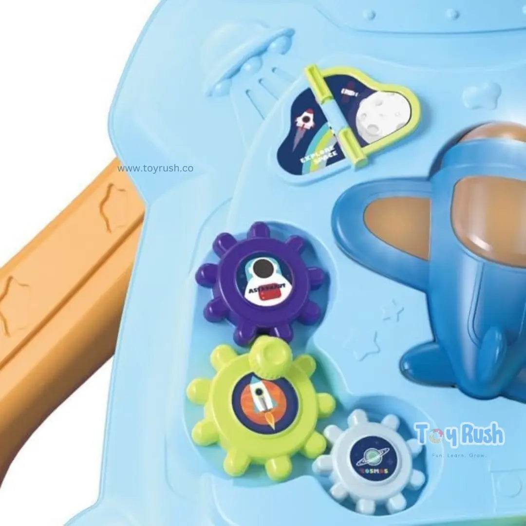 Multi-Functional Space Theme Baby Walker | With Music, Lights & Early Development Activities - Toy Rush