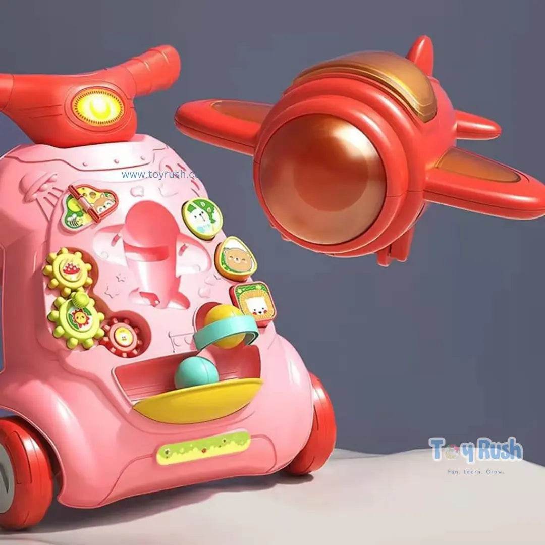 Multi-Functional Space Theme Baby Walker | With Music, Lights & Early Development Activities - Toy Rush