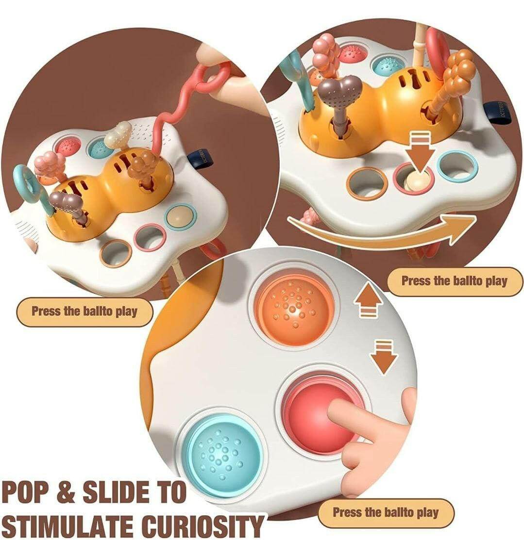 Silicone Pull String Toy for Toddlers | Teething Toys - Toy Rush