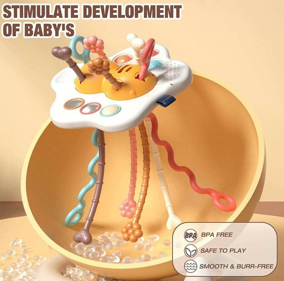 Silicone Pull String Toy for Toddlers | Teething Toys - Toy Rush