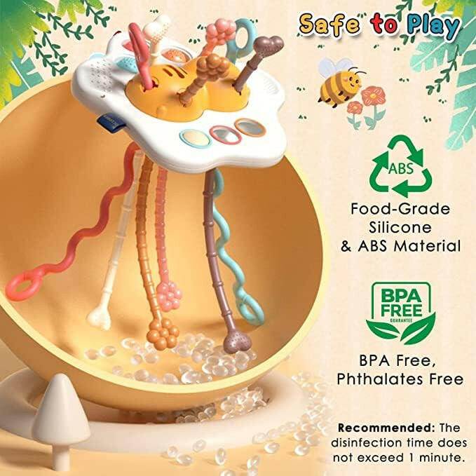 Silicone Pull String Toy for Toddlers | Teething Toys - Toy Rush