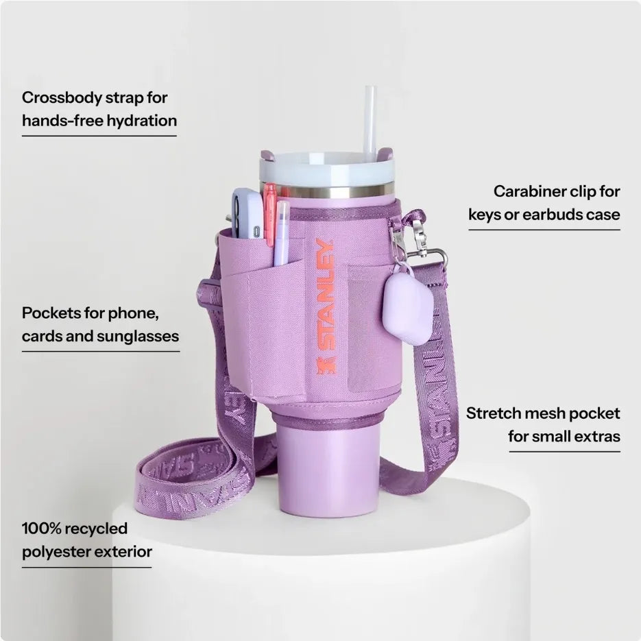Pre-Order Stanley Quencher Cover – Adjustable Crossbody with Strap | Fits 40oz & 30oz Tumblers | Dispatch by 15th October