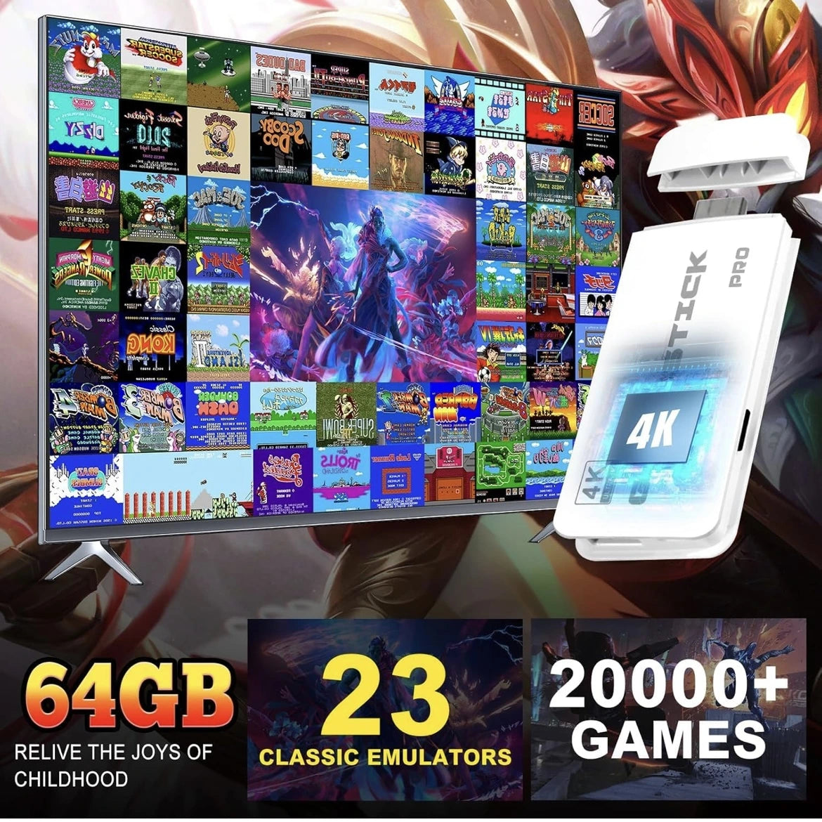 Exclusive Wireless Video Game for Tv 2 Player Gaming | Classic Retro Games | 2.4G Wireless Controllers