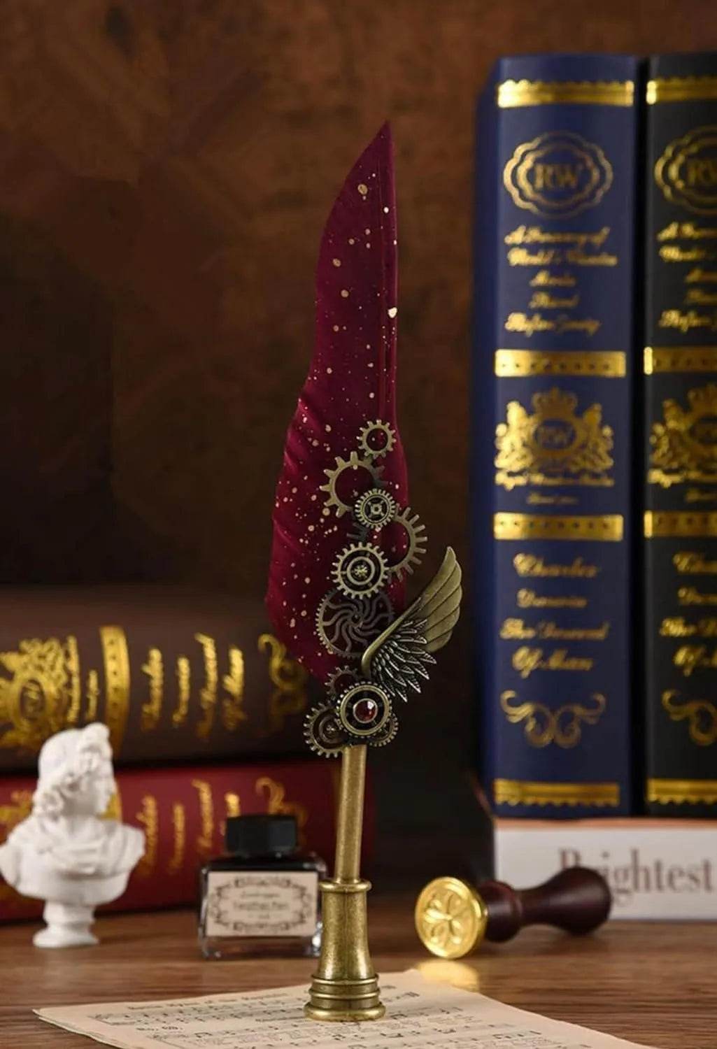 Quill Pen Set, Antique Calligraphy Feather Pen Set | Premium Gift Box - Toy Rush
