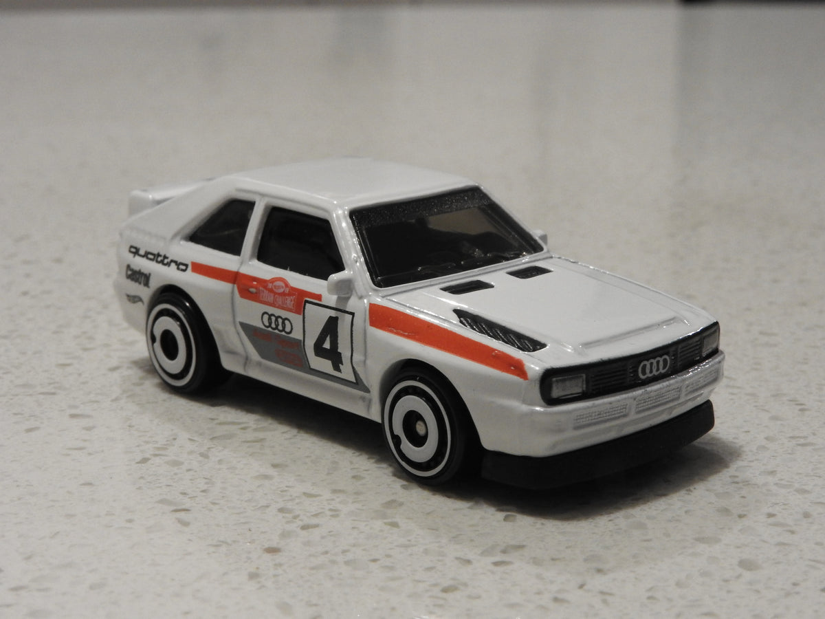 Hot Wheels '84 Audi Sport quattro die-cast car – White, Rally Race series