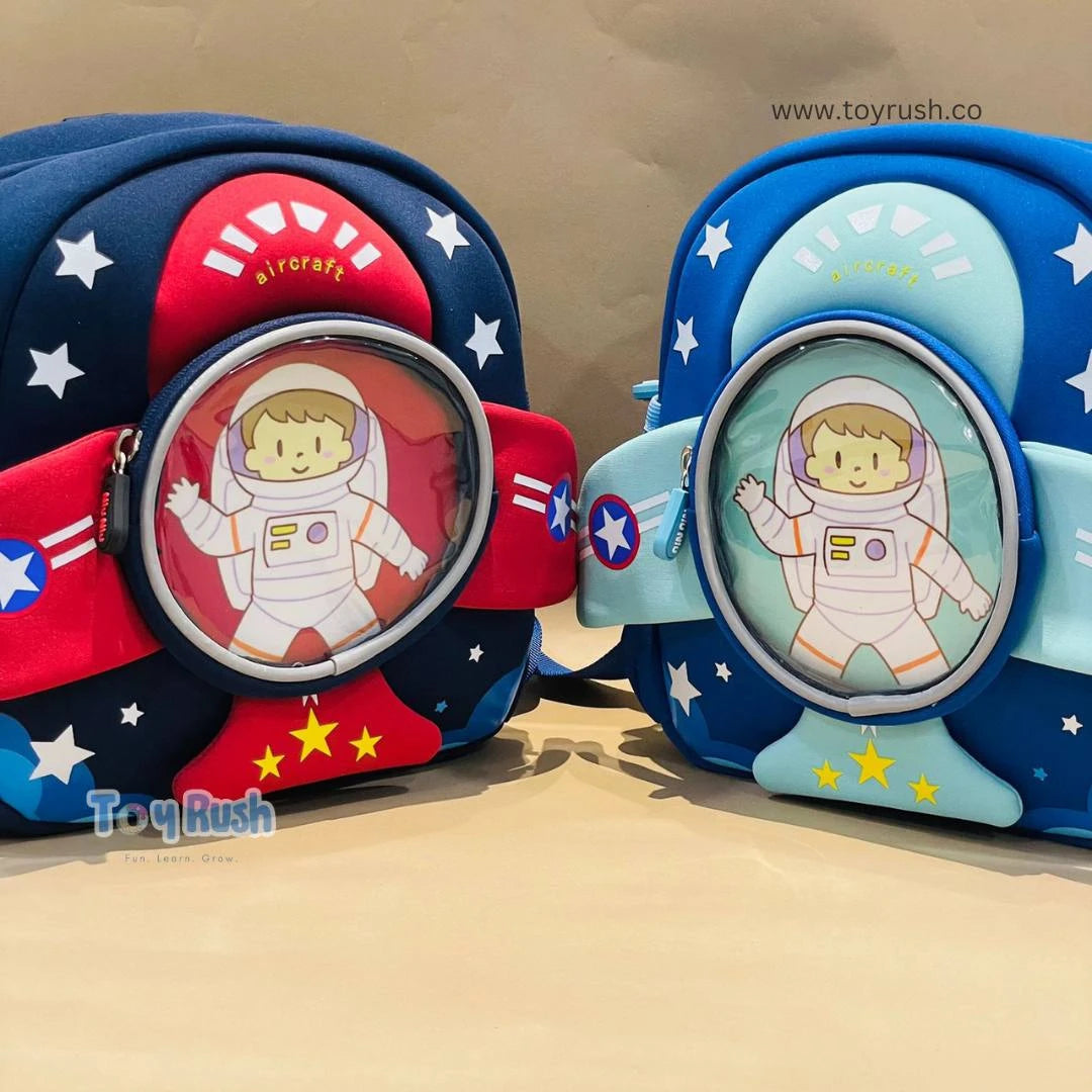 3D Astronaut Plane School Backpack