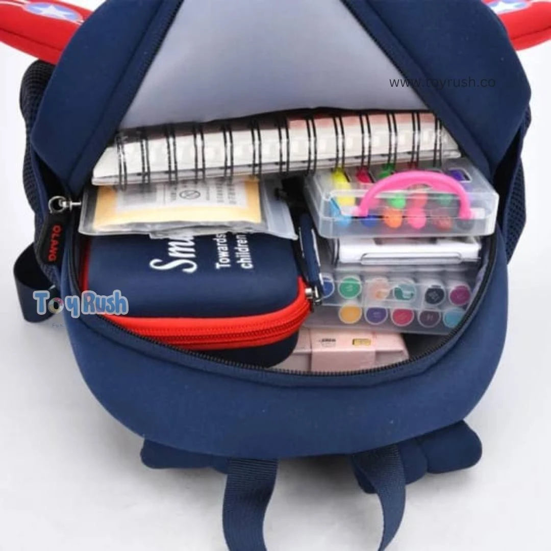 3D Astronaut Plane School Backpack