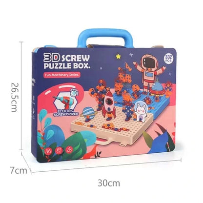 3D Screw Puzzle Box | Astronaut Theme (322 Pcs Set)