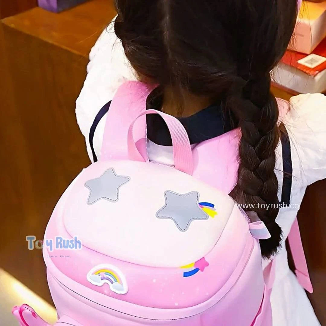 3D Unicorn Glitter Large Capacity School Backpack