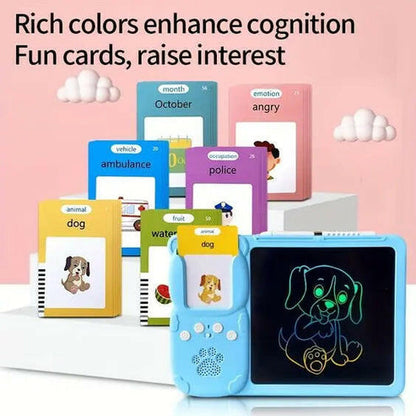 LCD Educational Tablet With 112 Learning Flash Cards (244 words)